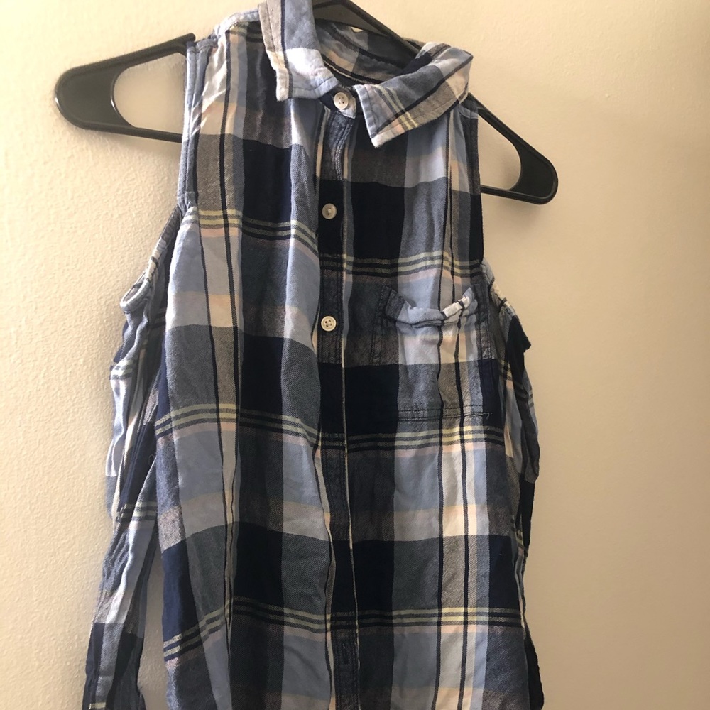 Blue,pink and sage green flannel